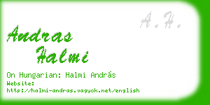 andras halmi business card