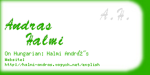 andras halmi business card